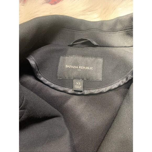 Banana Republic Factory Bonded Gabardine Jacket in Black XS - Picture 5 of 9